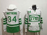 Toronto Maple Leafs #34 Auston Matthews White St. Patrick's Day All Stitched Hooded Sweatshirt2,baseball caps,new era cap wholesale,wholesale hats